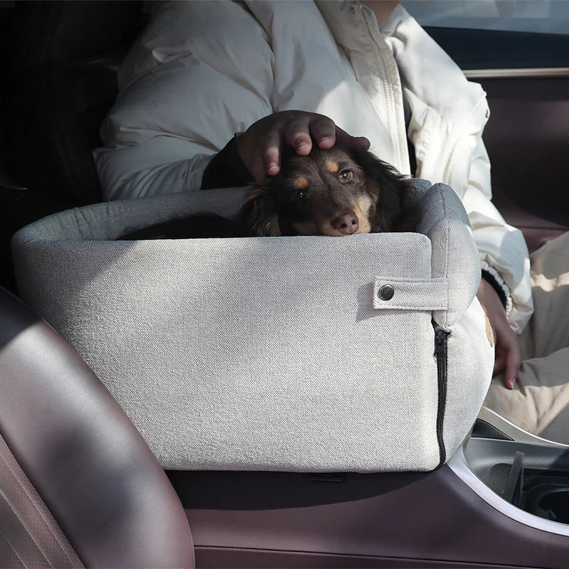 Ultimate Portable Dog Car Seat Bed - Safe Travel Carrier for Small Dogs & Cats