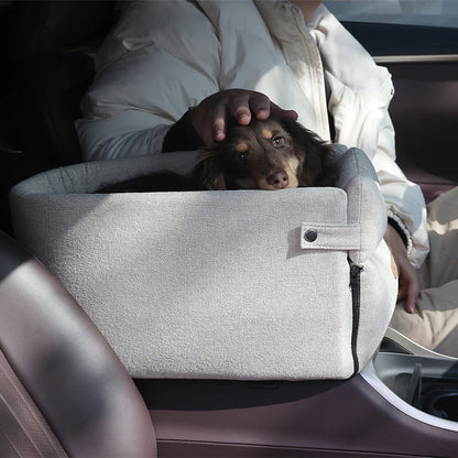 Ultimate Portable Dog Car Seat Bed - Safe Travel Carrier for Small Dogs & Cats